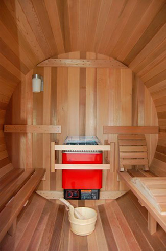 Innenraum der Sauna Innenraum der Sauna