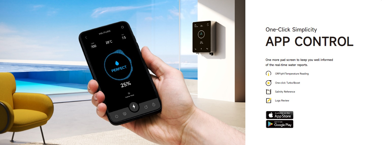 Clorador salino Inverter Genius Mr. Pure App