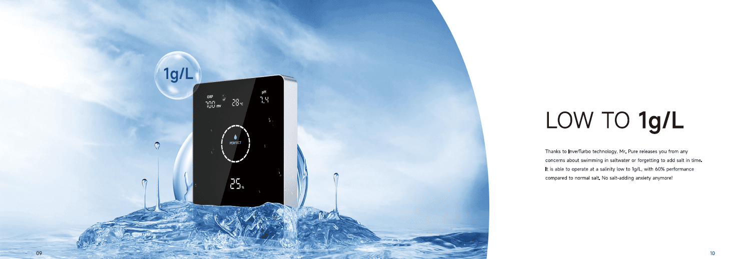 Clorador salino Inverter Genius Mr. Pure baja salinidad