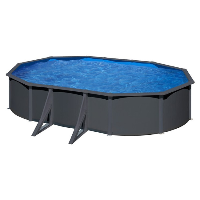 Piscina Antracita ovalada Gre 120 cm