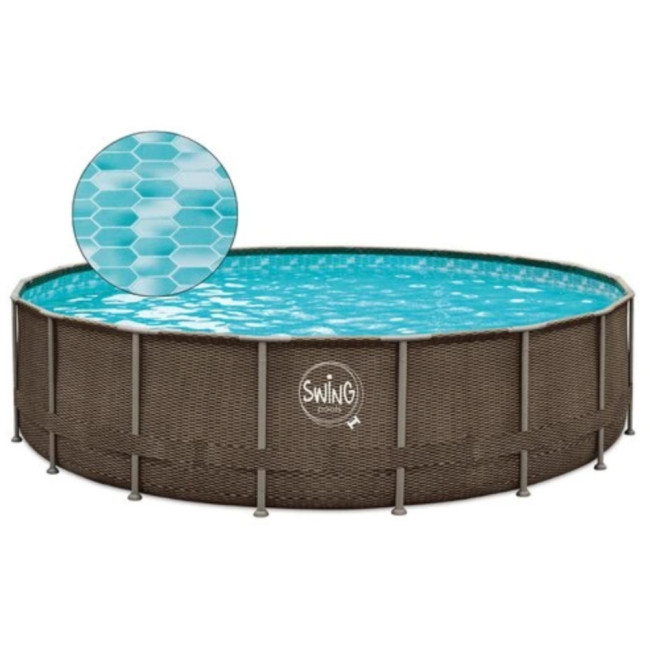 Piscina Elite Wicker Dark Ø5,49 X 1,22 m