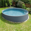 Eingelassener Stahlpool Grey 4,60 x 1,20 m