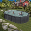 Capri-Pool von Gre Graphitimitat 6,10 x 3,75
