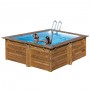 Quadrat Holzpool Modell Carra