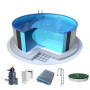 Pool Eingelassener runder Ibiza 3,6 x 1,2 m Komplettset