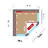 Zeichnung Grundriss Infrarot Sauna Apollon 3/4 Sitzplätze