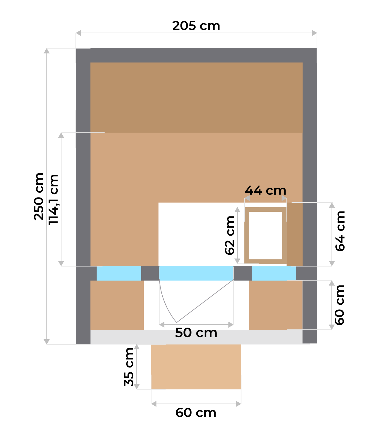 Grundriss Sauna Luna