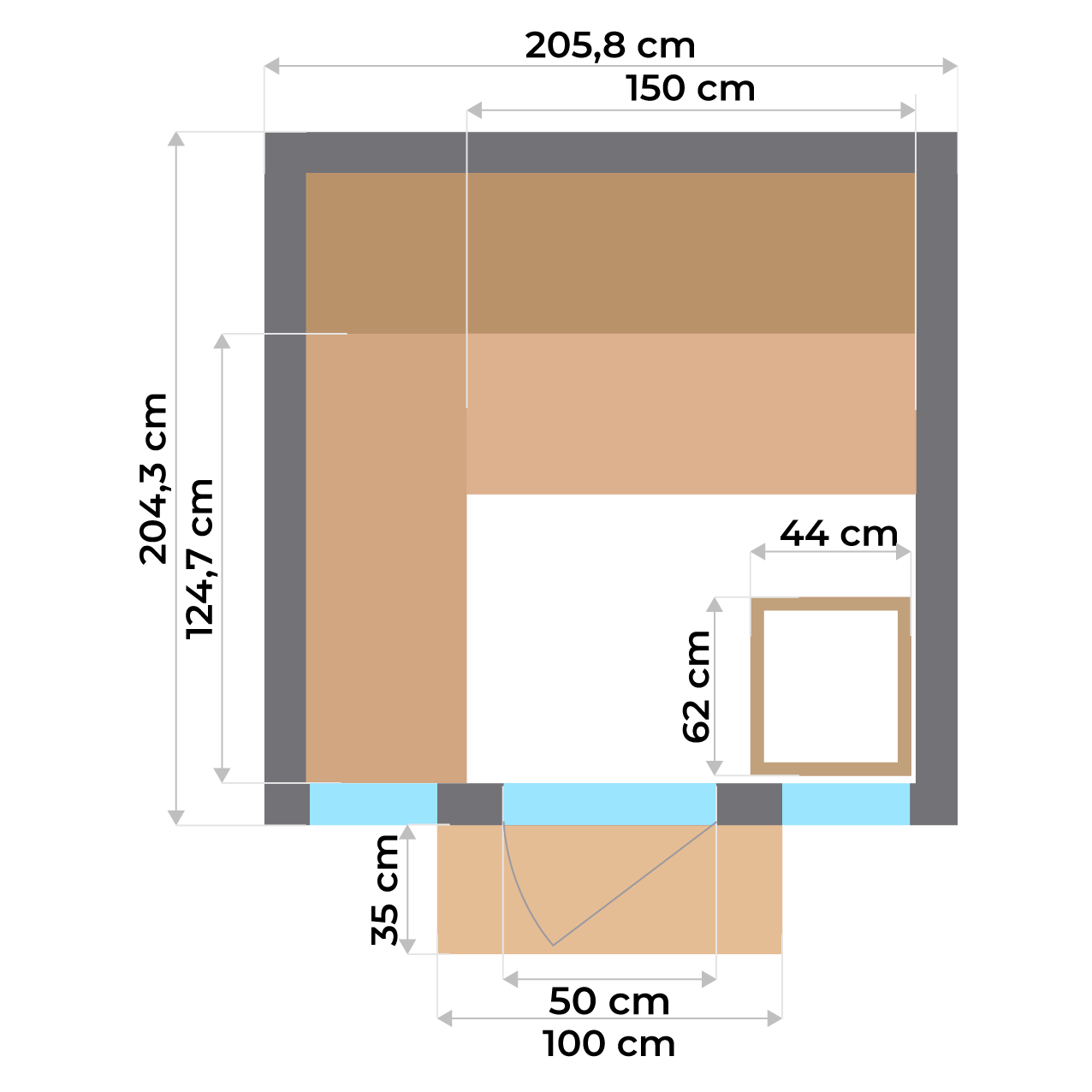 Sauna Nova Grundriss