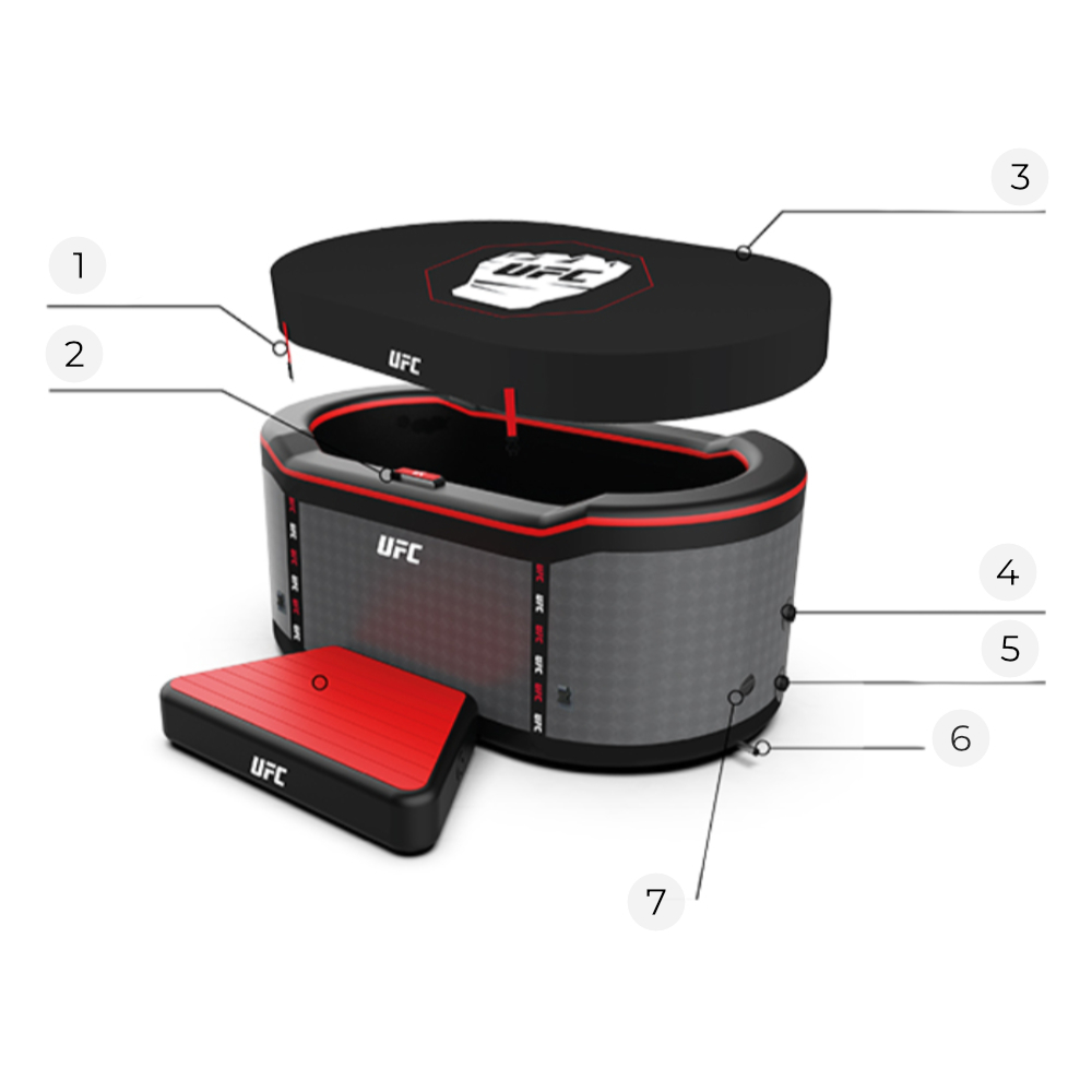 Baño de hielo NetSpa x UFC Ice Bath componentes