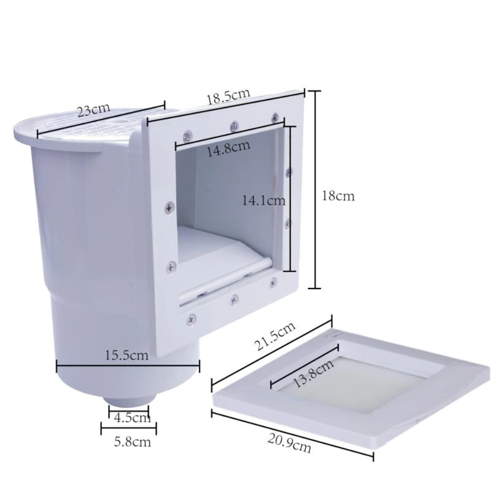 Stahlpool Grey Plus mit Skimmer Abmessungen