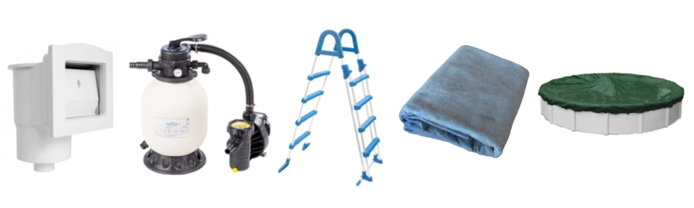 Ovale Azuro-Pool-Komplettset