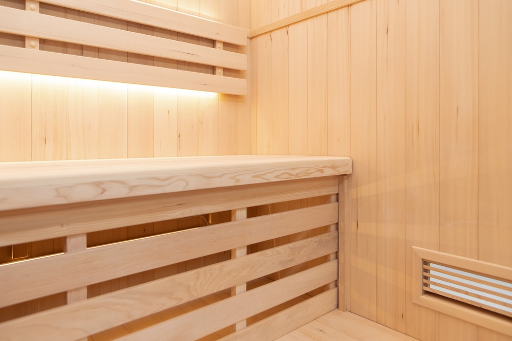 Innenraum der Sense Dampfbad-Sauna