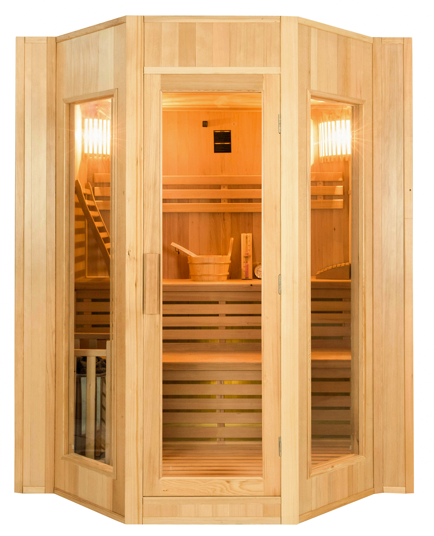 Front der Zen 4-Sitzer-Sauna