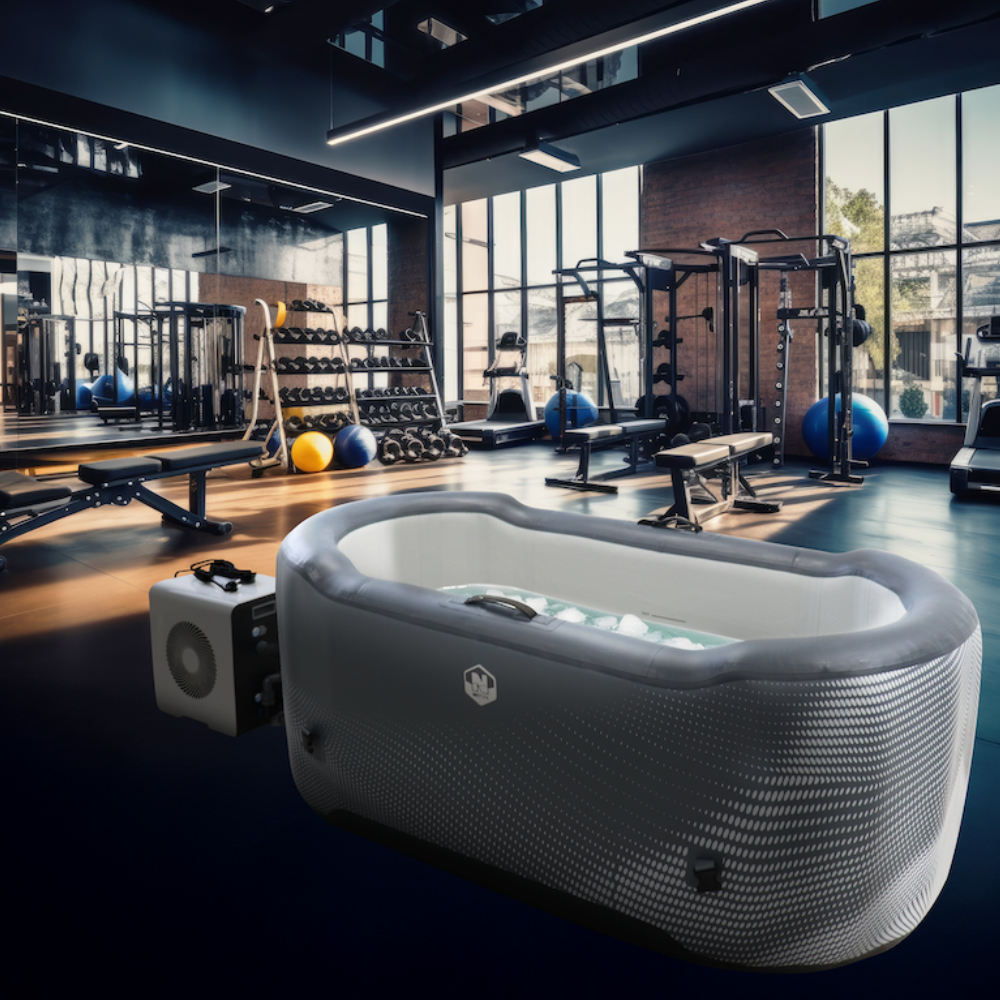 Baño de hielo inflable portátil con chiller